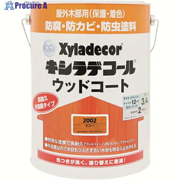 KANSAI 水溶性XD木材厚地の外套S ピニー 3.4L 00097670030000 1缶 ▼152-8780