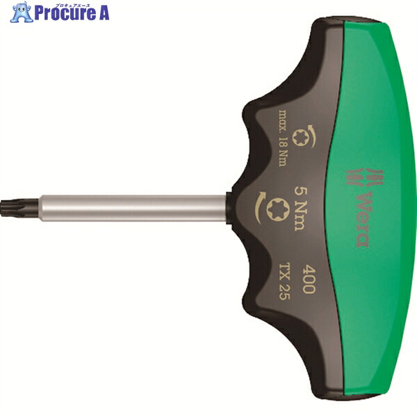 Wera 400 トルクドライバーT型 トルクスTX25 / 5.0 Nm 005091 1個 ▼195-2369