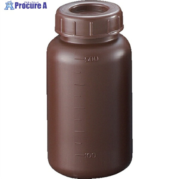 サンプラ PE広口遮光瓶 500ml (100個入) 02912C 1箱 ▼354-0910
