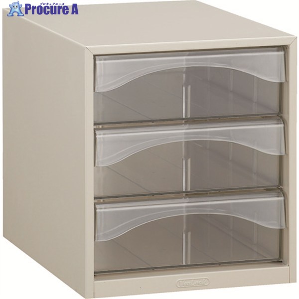 TRUSCO レターケース A4深型3段 A4-W3P (ｵｰﾙﾌﾟﾗｽﾁｯｸ) 1台 ▼504-6572