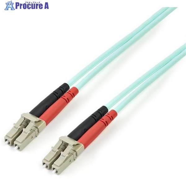 StarTech 光ファイバーケーブル/5m/OM3準拠/50/125/LC-LC/LSZH/アクア/光配線 マルチモード光パッチコード A50FBLCLC5 1袋 ▼574-5287