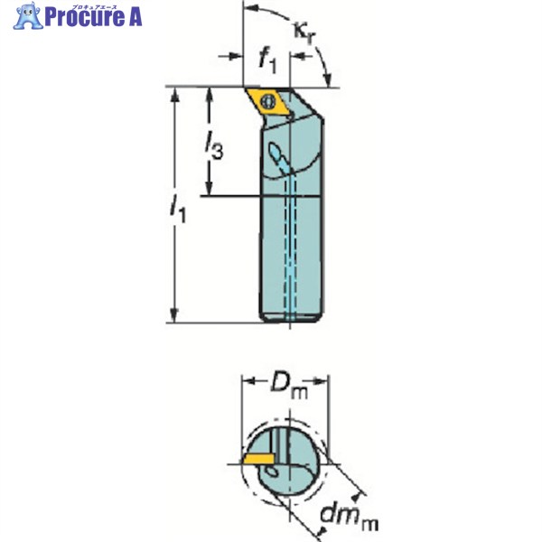 SANDVIK コロターン111 ポジチップ用ボーリングバイト(480) A20S-SDUPL 11 (480) 1個 ▼601-4291 ●KO521