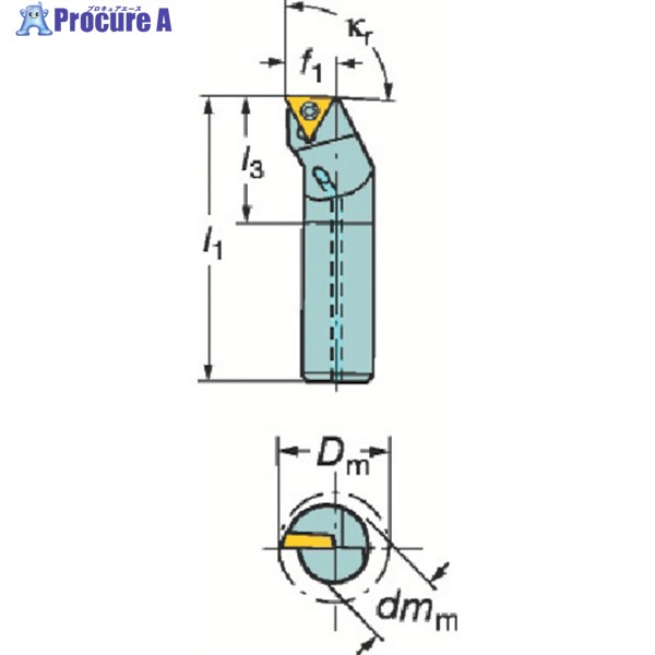 SANDVIK コロターン111 ポジチップ用ボーリングバイト(480) A25T-STFPR 16 (480) 1個 ▼601-4569 ●KO521