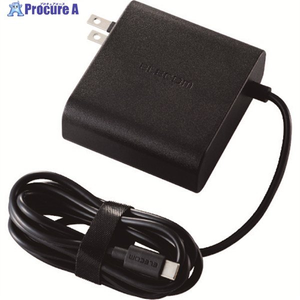 ELECOM Power Delivery対応USB AC充電器(65W) ACDC-PD0465BK 1本 ▼203-7580