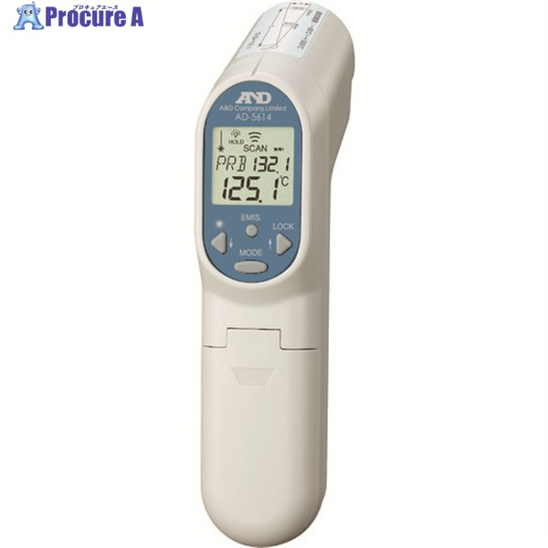 A&D 赤外線放射温度計 測定温度範囲-60~500℃ AD5614 1個 ▼365-0821 |プロキュアエース