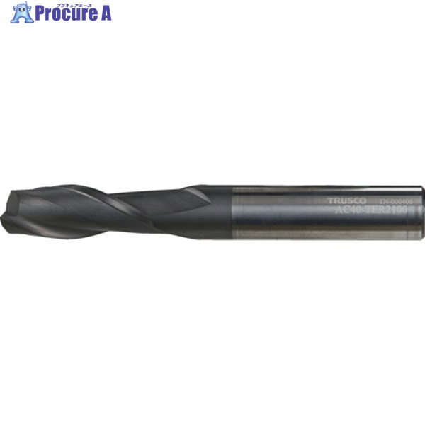 TRUSCO 超硬スクエアエンドミル(2枚刃・2.5D・ギャッシュランド付)20.0 AC40-TER2200 1本 ▼391-9399