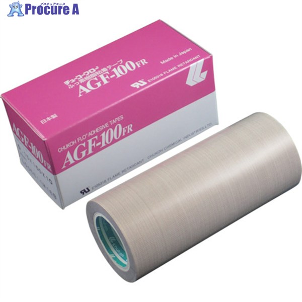 chukoh フッ素脂(テフロンPTFE製)硝子差し交わすへばり着く磁気テープ AGFー100FR 0.15t×150w×10m AGF100FR-15X150 1巻 ▼449-4156