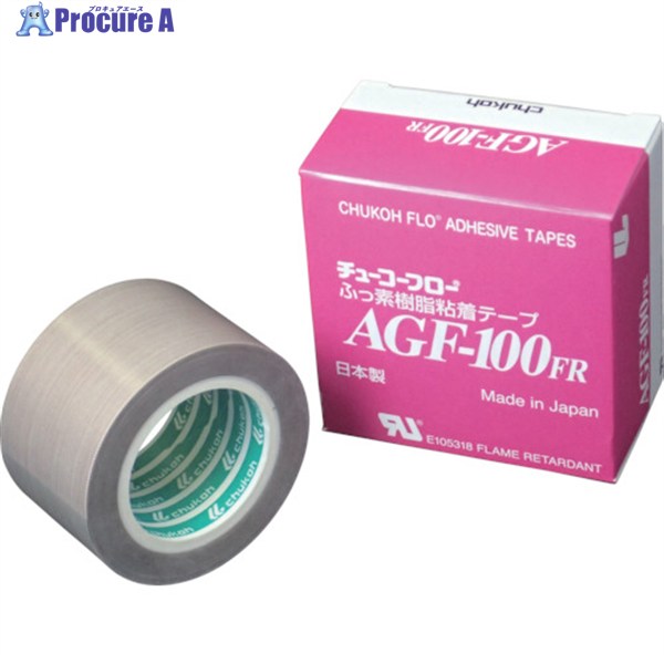 chukoh フッ素脂(テフロンPTFE製)瑠璃差し交わすねばり着く磁気テープ AGFー100FR 0.18t×50w×10m AGF100FR-18X50 1巻 ▼449-4342