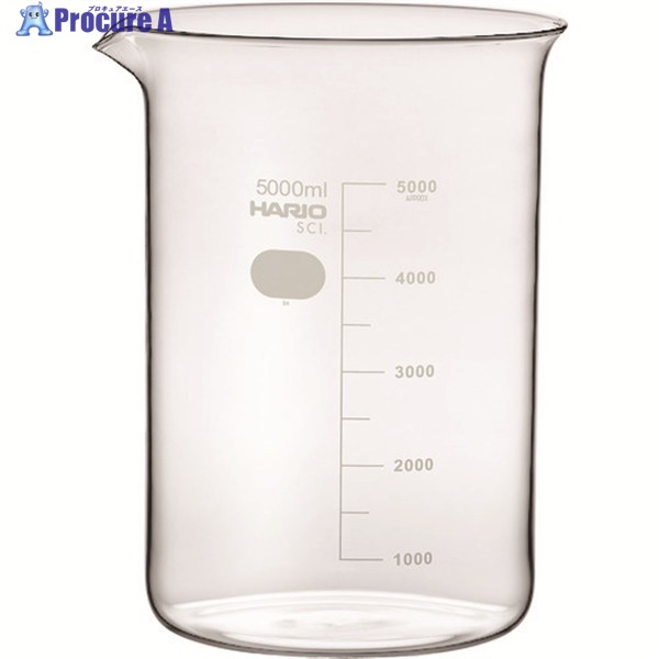 HARIO ビーカー 目安目盛付 5000ml B-5L-SCI 1個 ▼206-5669 11,810円
