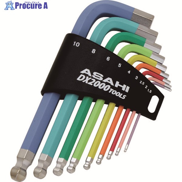 ASH オーロライン ボールポイント六角棒レンチセット9本組 AZUS910 1S ▼207-1919