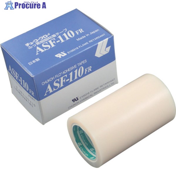 chukoh フッ素樹脂フィルム粘着テープ ASFー110FR 0.13t&times;100w&times;10m ASF110FR-13X100 1巻 ▼449-4547 ｜プロキュアエース