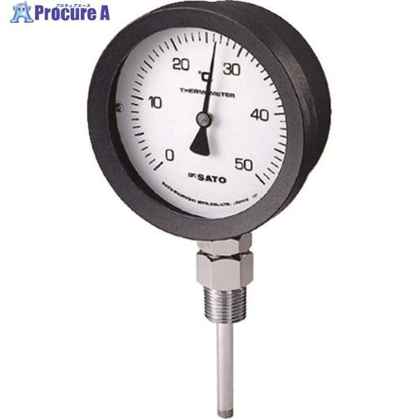 佐藤 バイメタル式温度計 BM-S-100P 0～50℃ 50L (2085-0 BM-S-100P-1 1個 ▼166-2781