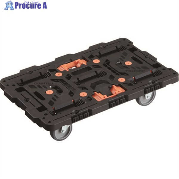 TRUSCO 連結式樹脂製平台車 ビートル 700X450 自在3輪 とめたろう付 BT700J3-E100T 1台 ▼206-3292
