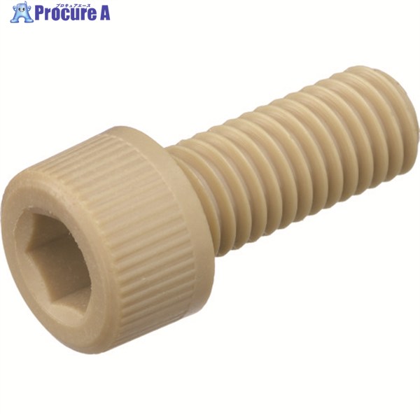 TRUSCO ポリフェニレンサルファイド(PPS) 六角穴付雄螺旋 M6X30 50本入 BPPS-CBM6X30 1袋 ▼208-2087
