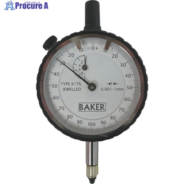 BAKER 高精度ダイヤルゲージ タイプK17S 0.001mm BGK17S 1個 ▼208-6895