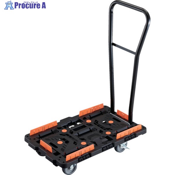 TRUSCO 継ぎ合わせる式脂製平台車 ビートル 700X450 自在5輪 内2輪ストッパー付 脱着式手持ち部分付 コボレ打ち切り書き割り付 BT700KJ5S2H-E100 1台 ▼236-0463