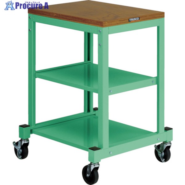 TRUSCO BN型小型作業台 450X600 キャスター付 ヤンググリーン色 BN4560ACYG 1台 ▼393-2869 ※車上渡し