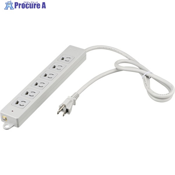 BUFFALO 3ピン式電源タップ 2重構造 雷サージ＆ランプ付 6個口/3m ライトグレー BTKPLMJT3630LG 1個 ▼452-6647