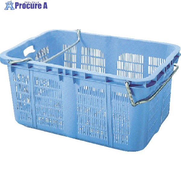 積水 BK型メッシュコンテナ(バスケット型) BK-120H(ハンドル付) 青 BK-120H B 1個 ◇▼498-3327