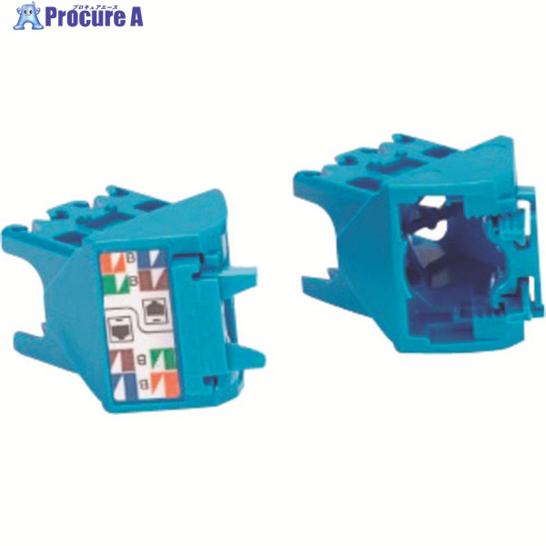 PANDUIT 【売切廃番】Mini-Com モジュラージャックTGタイプ用 左右45度アングルキャップ カテゴリ6A 青 100個入 CJLRCAPBU-C 1袋 ▼194-9153