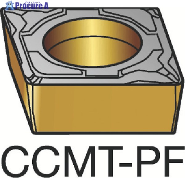 SANDVIK コロターン107 旋削用ポジ手当て(120) 1515 CCMT 06 02 02-PF  1515 (120) 10個 ▼359-2871  ●KO521