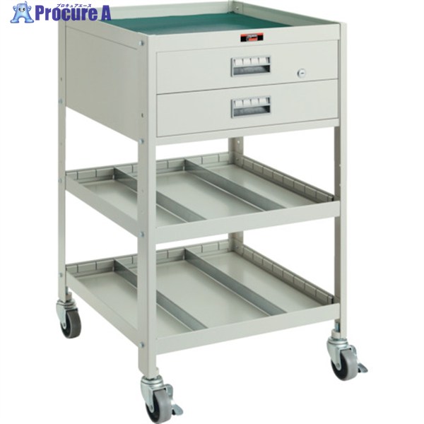 TRUSCO アングル式ツールワゴン BUWF型ワゴン 500X530XH900 3段 2段引出付 BUWF-2 1台 ▼501-7670 ※車上渡し