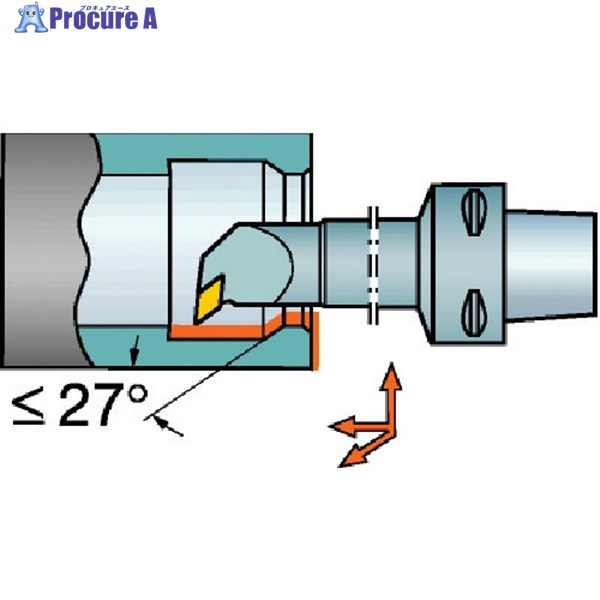 SANDVIK コロマントキャプト コロターン107用カッティングヘッド(410) C4-SDUCL-11070-07 (410) 1個 ▼567-1965 ●KO521