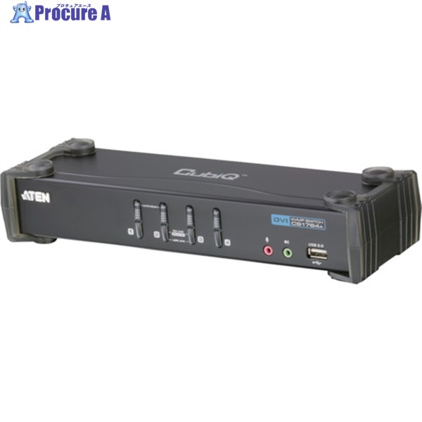 ATEN KVMP取り替えっこ 4界面 / DVI / USB2.0こしき申し受ける CS1764A 1台 ▼115-2976 木材・建築資材・設備-電設資材-スイッチ