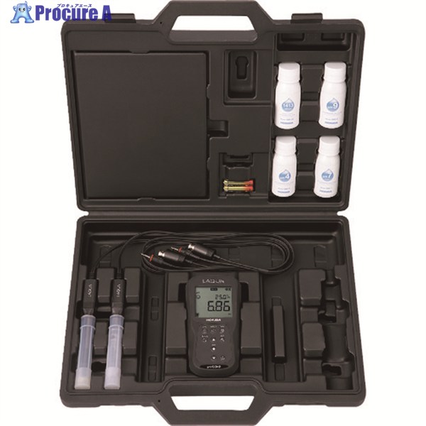 堀場 フィールド型ポータブル水質計 PH・電気伝導率電極セット D-220PC-S 3200827154 1式 ▼210-3687