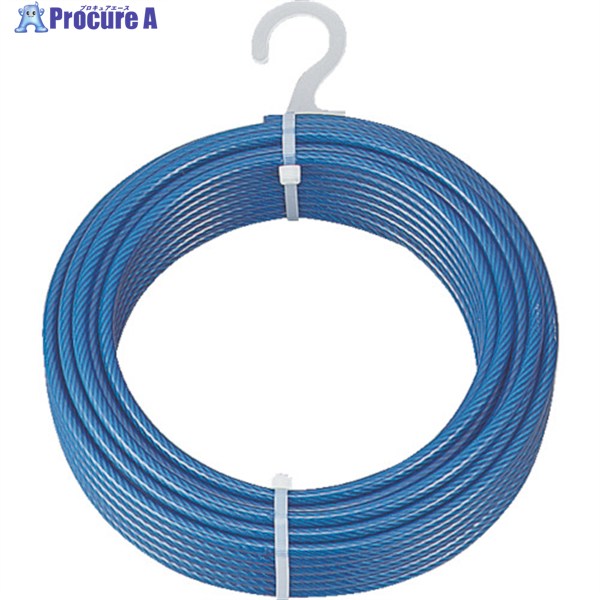 TRUSCO メッキ付ワイヤロープ PVC被覆タイプ Φ4(6)mmX50m CWP-4S50 1巻 ▼489-1252