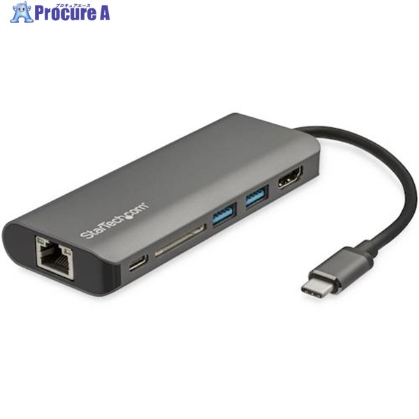 StarTech USBマルチハブ/USB-C/4K30Hz HDMI/60W PD/3x USB/LAN/SD DKT30CSDHPD3 1箱 ▼489-2540