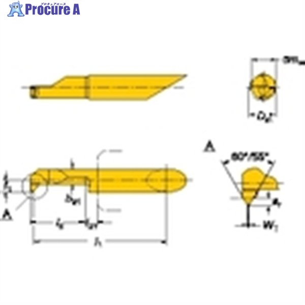 SANDVIK コロターンXS ねじ切り加工用超硬ソリッド工具(325) 1025 CXS-04TH050VM-4215R 1025 (325) 1個 ▼618-3271 ●KO521