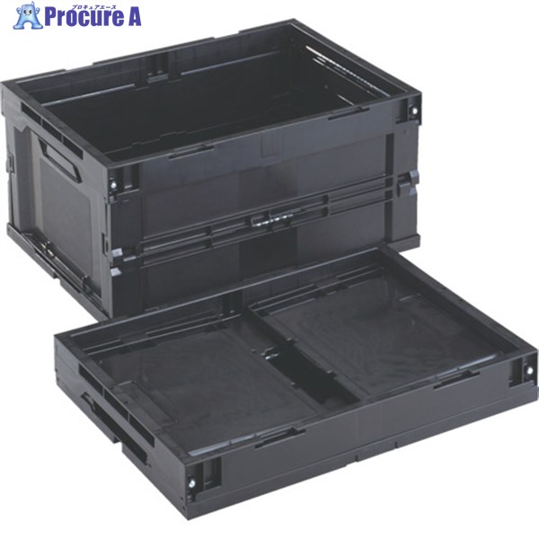 TRUSCO オリコン 導電性折り畳みコンテナ 40L 黒 CR-S40-EA 1個 ▼819-1374
