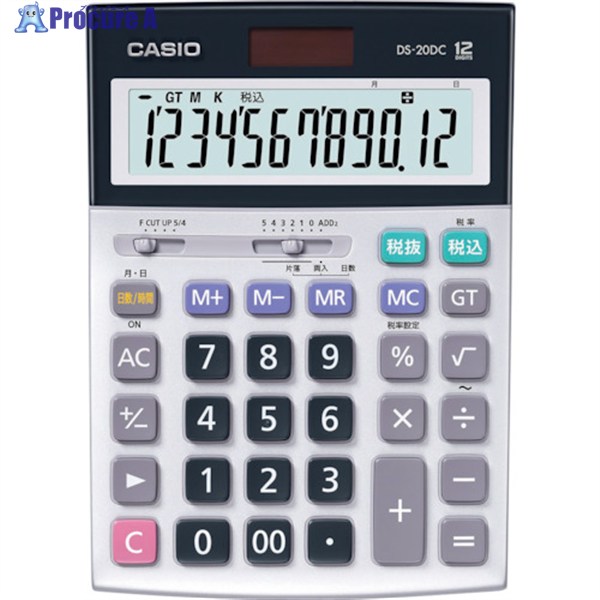 カシオ 本格実務電卓 DS-20DC-N 1台 ▼314-8075 |プロキュアエース