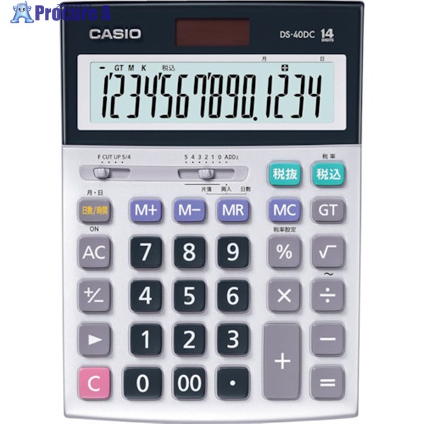 カシオ 本格実務電卓 DS-40DC 1台 ▼314-8077 |プロキュアエース