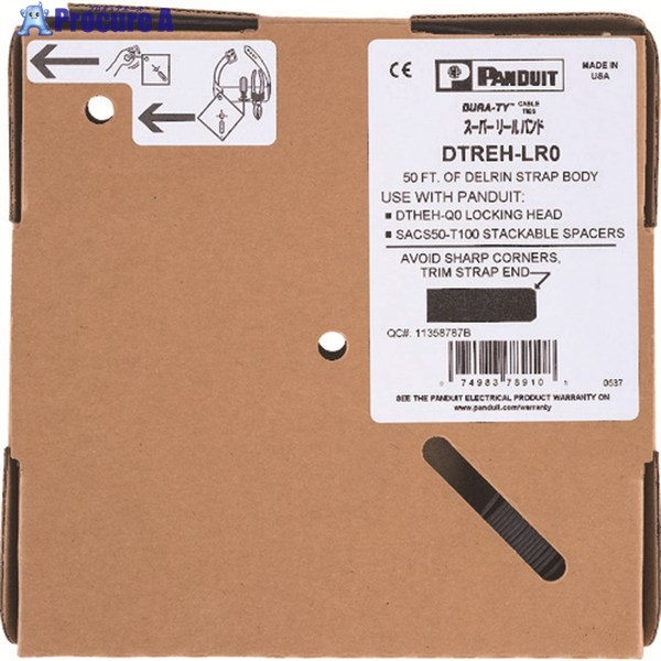 PANDUIT スーパーリールバンド リールストラップ DTREH-LR0 1巻 ▼321-5504