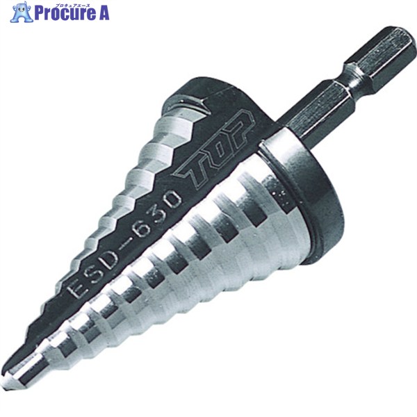 TOP 電動ドリル用ステップドリル 10段 4～22mm ESD-422 1本 ▼397-0809