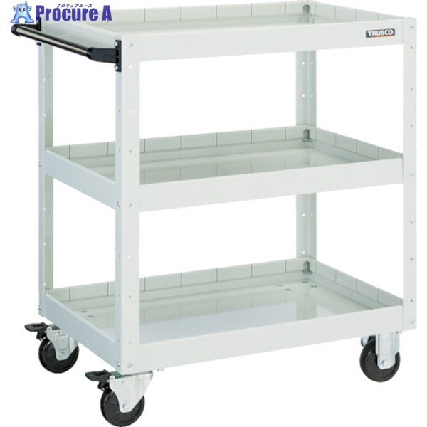 TRUSCO ツールワゴン イーグルワゴン 750X500XH880 深3段 ホワイト EGW-973F3-W 1台 ▼487-8558