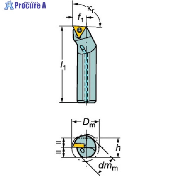 SANDVIK コロターン107 ポジ手当て用超硬突き抜く働き口(210) E12Q-STFCR 09-R (210) 1個 ▼570-8168  ●KO521 その他-DIY・工具-手動工具