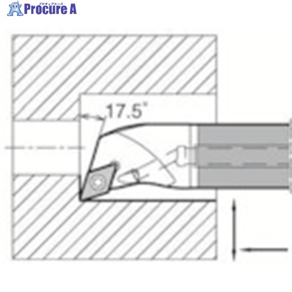 京セラ 倣い加工用超硬防振バー E-SDQC-A E10N-SDQCR07-13A-2/3 1個 ▼647-7364  ●MA515