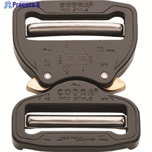 ALPIN COBRAプロスタイル バックル 45MM ブラック VV FY45KVV 1個 ▼246-0168
