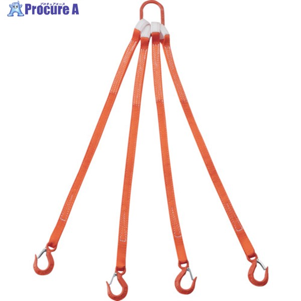 TRUSCO 4本吊ベルトスリングセット 25mm幅X1m 吊り角度60&deg;時荷重0.86t(最大使用荷重1t) G25-4P10-0.86 1S ▼258-0319 ｜プロキュアエース