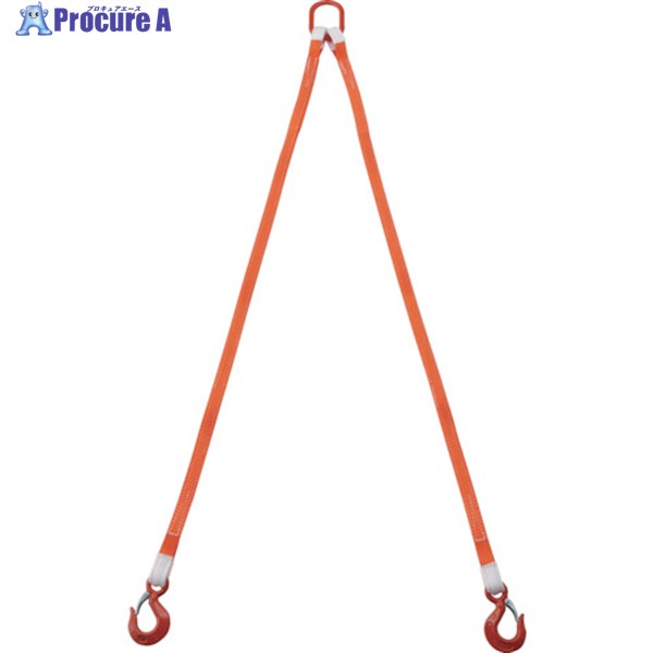 TRUSCO 2本吊ベルトスリングセット 25mm幅X1.5m 吊り角度60°時荷重0.86t(最大使用荷重1t) G25-2P15 1S ▼258-0328