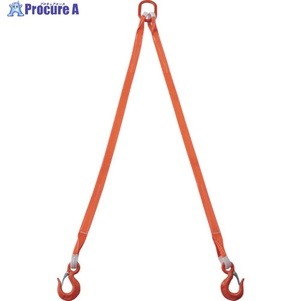 TRUSCO 2本吊ベルトスリングセット 35mm幅X1.5m 吊り角度60°時荷重1.72t(最大使用荷重2t) G35-2P15 1S ▼258-0333