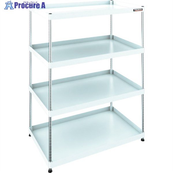TRUSCO 【売切廃番】フレックスラック 1050X650XH1500 4段 ホワイト FLWB-R1044-W 1台 ▼405-5410 |プロキュアエース