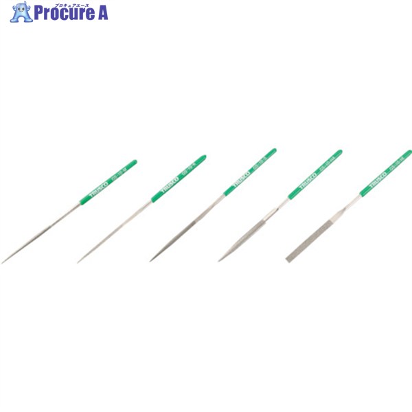 TRUSCO ダイヤモンドヤスリ 精密用#170 5本セット 全長140mmX刃長50mm(10本組サイズ) GS-10-SET 1S ▼117-6447