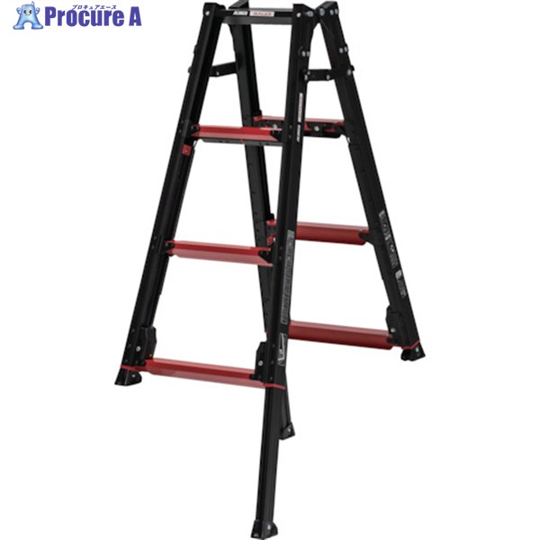 アルインコ 伸縮脚付はしご兼用脚立 GAUDI-X(ガウディ)120CM 最大使用質量100KG GUD120X 1台 ▼561-2468 ※個人宅様送り不可｜プロキュアエース