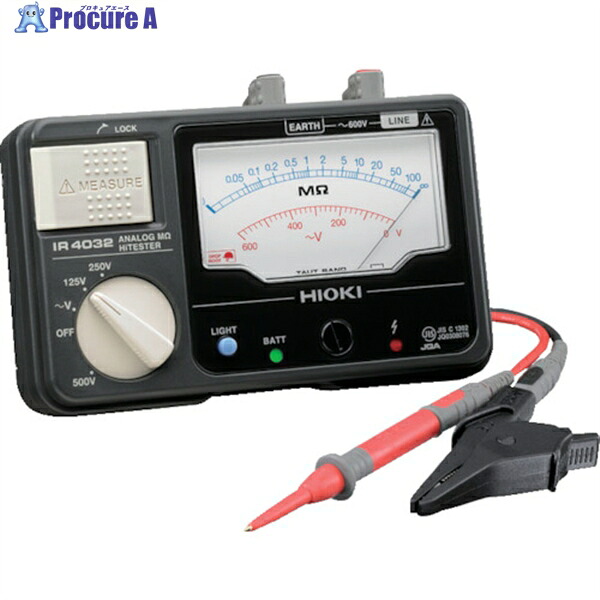 HIOKI アナログ絶縁抵抗計(3レンジ) IR4030-10 IR4030-10 1台 ▼106-7149 26,757円