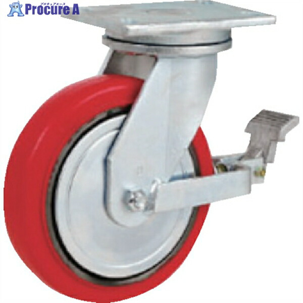 TRUSCO 掛け目キャスター 自在SP付 100MM 耐湿ウレタン拷問台320KGF HR/HM100320PCI-TG-WB 1個 ▼207-7207