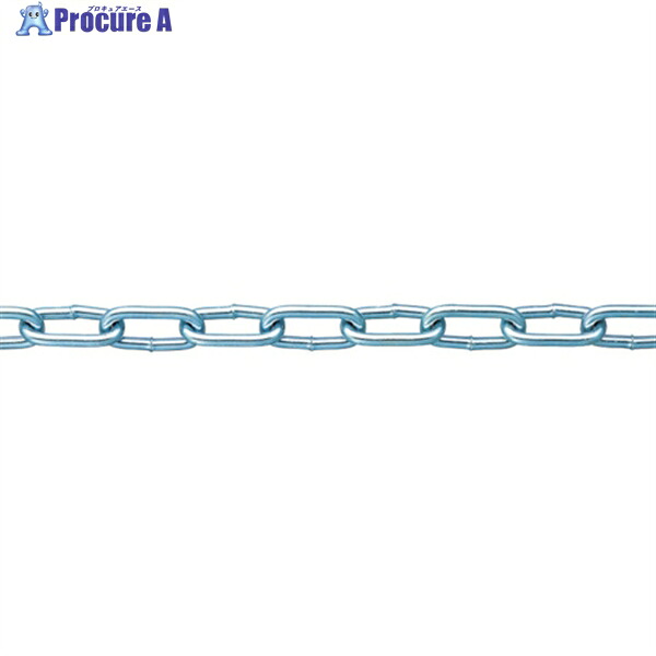 ニッサチェイン 鉄ユニクロ溶接リンクチェイン 4mm×30m IW2040 1本 ▼282-6763